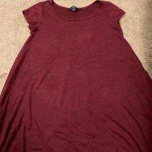 Maroon T-Shirt Dress